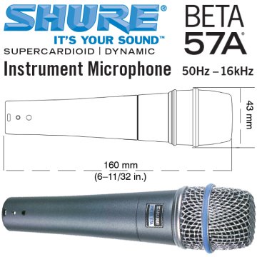 Shure Beta 57A Enstrüman Mikrofon