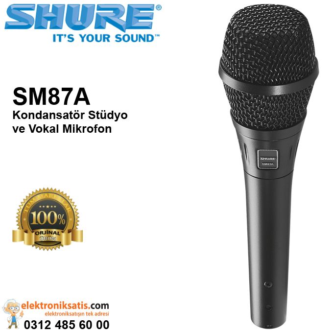 Shure SM87A Kondansatör Stüdyo ve Vokal Mikrofon