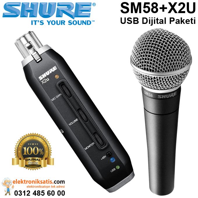 Shure SM58-X2U USB Dijital Paketi