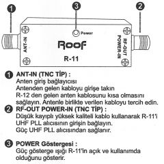 Roof R-11 UHF Anten Sinyal Güçlendirici