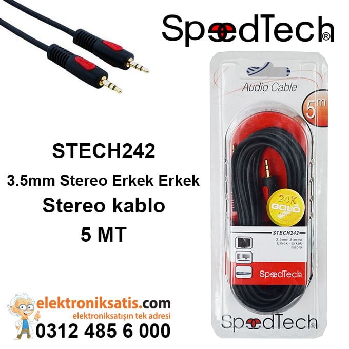SpeedTech Stech242 Stereo Kablo 5 Metre