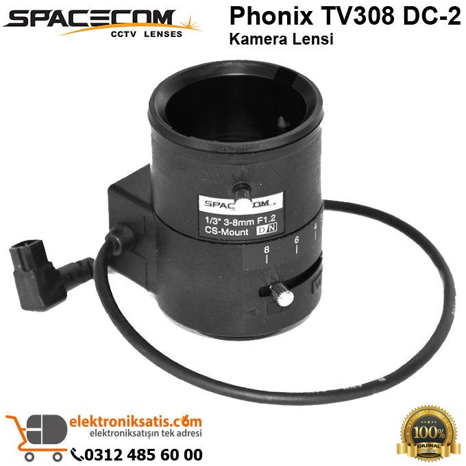 Spacecom Phonix TV308 DC-2 Kamera Lensi