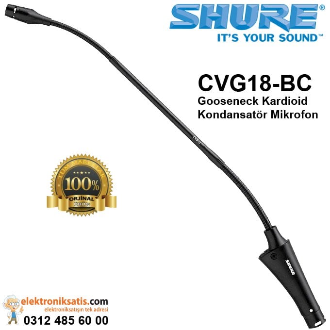 Shure CVG18-BC Gooseneck Kardioid Kondansatör Mikrofon