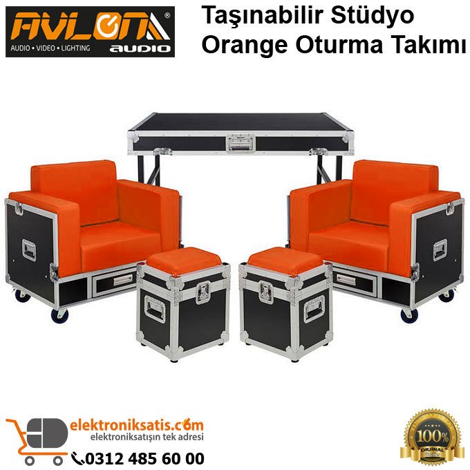 Avlon Taşınabilir Stüdyo Orange Oturma Takımı