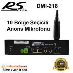 Rs Audio DMI 218 Uzaktan 10 Bölge Seçicili Anons Mikrofonu