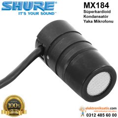 Shure MX184 Süperkardioid Kondansatör Yaka Mikrofonu