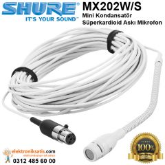 Shure MX202W/S Mini Kondansatör Süperkardioid Askı Mikrofon