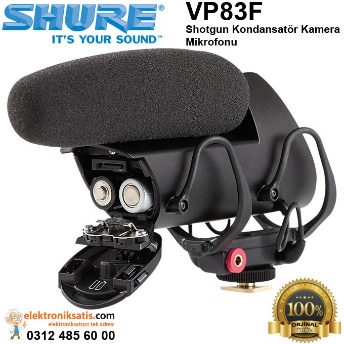Shure VP83F Shotgun Kondansatör Kamera Mikrofonu