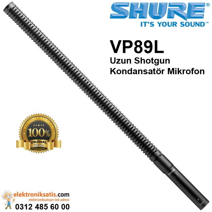 Shure VP89L Uzun Shotgun Kondansatör Mikrofon