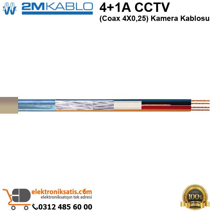 2M Kablo 4+1A CCTV Kamera Kablosu