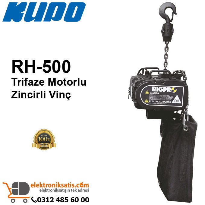 Kupo RH-500 Trifaze Motorlu Zincirli Vinç