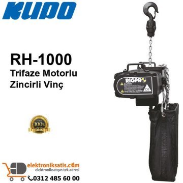 Kupo RH-1000 Trifaze Motorlu Zincirli Vinç