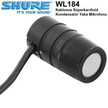 Shure WL184 Kablosuz Süperkardioid Kondansatör Yaka Mikrofonu