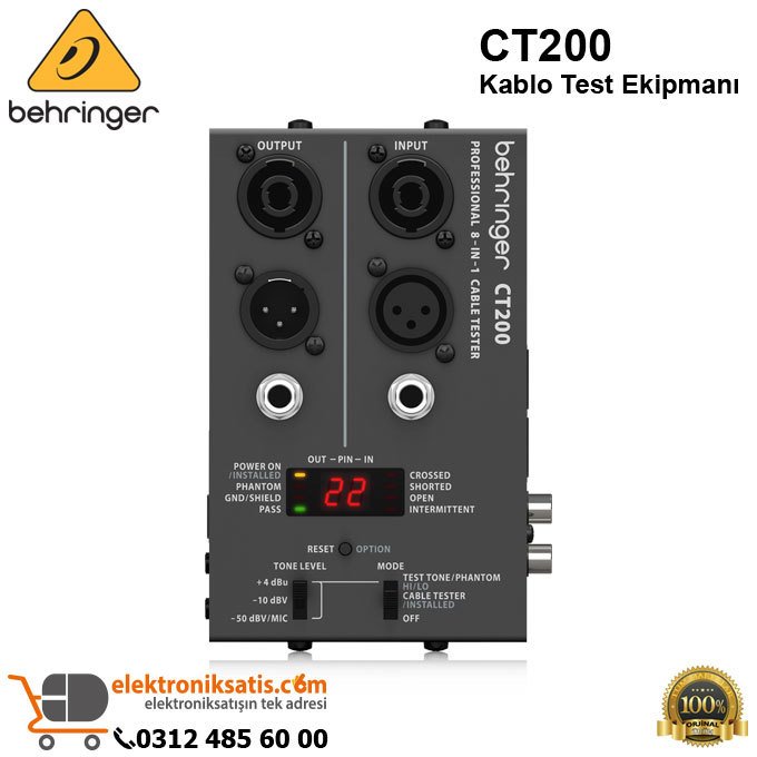 Behringer CT200 Kablo Test Ekipmanı