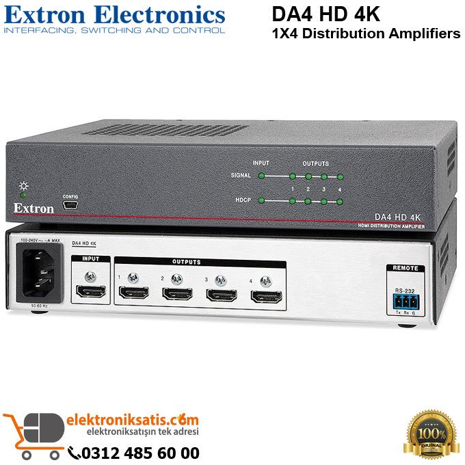 Extron DA4 HD 4K 1X4 Distribution Amplifiers