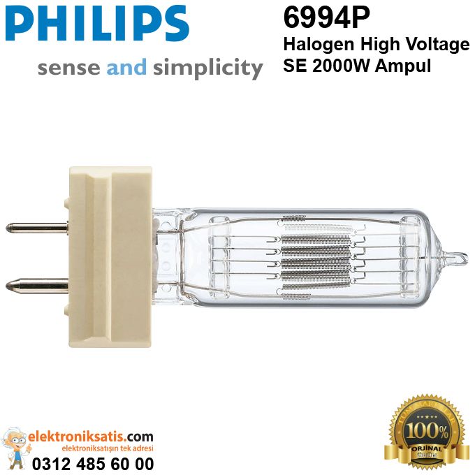 Philips 6994P Halogen High Voltage SE 2000W Ampul