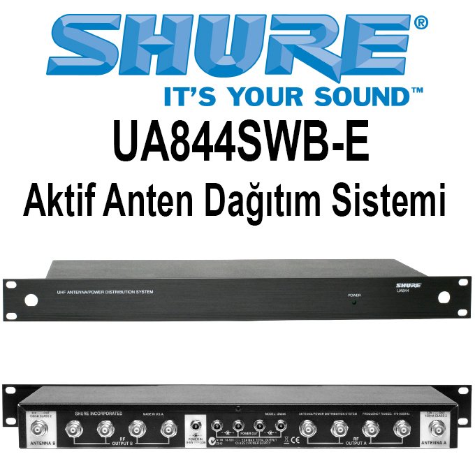 Shure UA844SWB-E Aktif Anten Dağıtım Sistemi