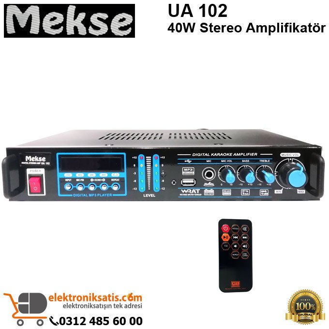 Mekse UA 102 40W Stereo Amplifikatör