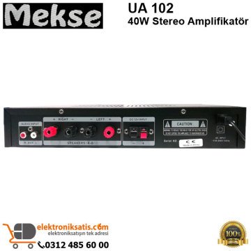 Mekse UA 102 40W Stereo Amplifikatör