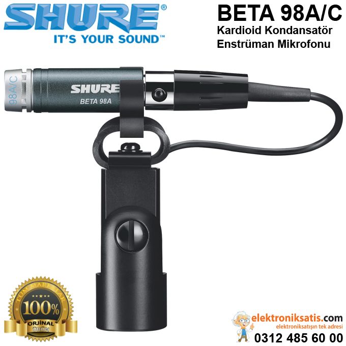 Shure BETA 98A/C Kardioid Kondansatör Enstrüman Mikrofon