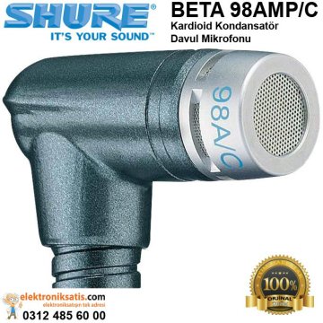 Shure BETA 98AMP/C Kardioid Kondansatör Davul Mikrofonu