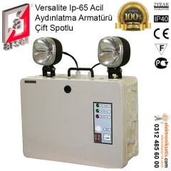 Arsel Versalite Ip-65 Acil Aydınlatma Armatürü Çift Spotlu