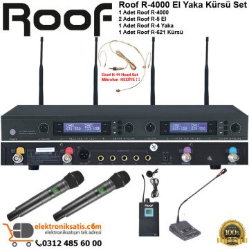 Roof R-4000 El Yaka Kürsü Wireless Sistem