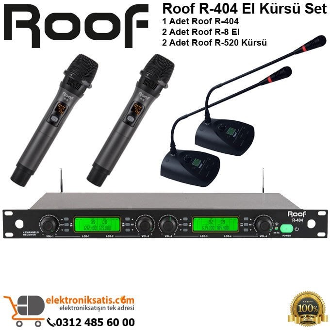Roof R-404 El Kürsü Wireless Sistem