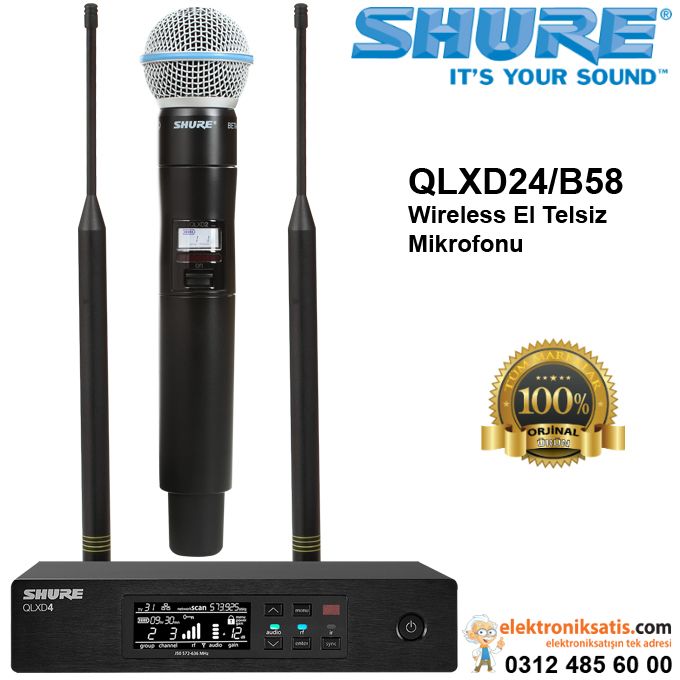 Shure QLXD24/B58 Wireless Telsiz El Mikrofonu