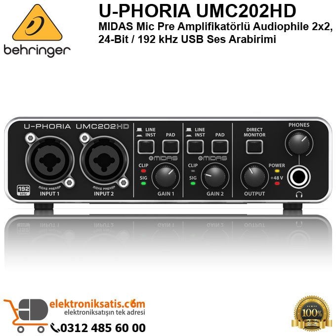 Behringer U-Phoria UMC202HD USB Ses Kartı