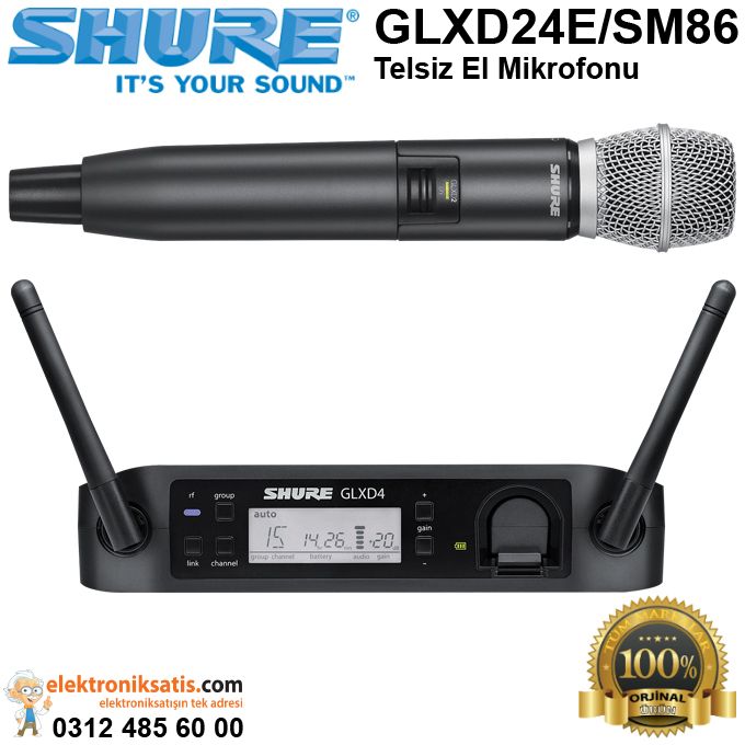Shure GLXD24E/SM86 Telsiz El Mikrofonu