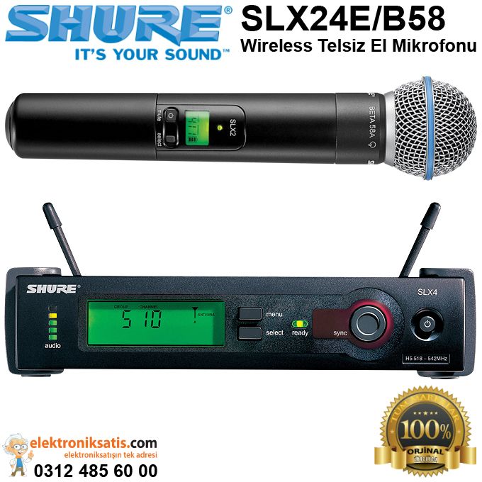 Shure SLXD24E/B58 Wireless Telsiz El Mikrofonu