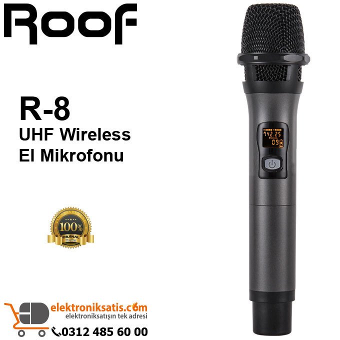 Roof R-8 UHF Wireless El Mikrofonu