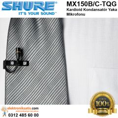 Shure MX150B/C-TQG Kardioid Kondansatör Yaka Mikrofonu