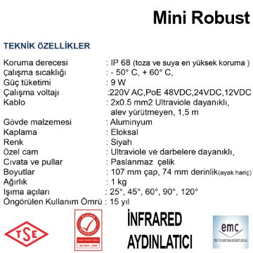 Mini Robust Uzun Menzilli infared Projektör