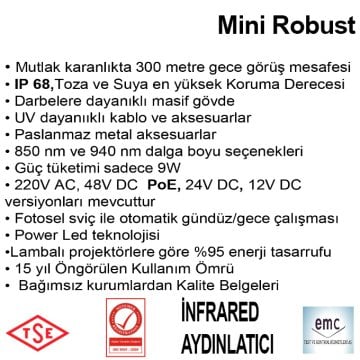 Mini Robust Uzun Menzilli infared Projektör