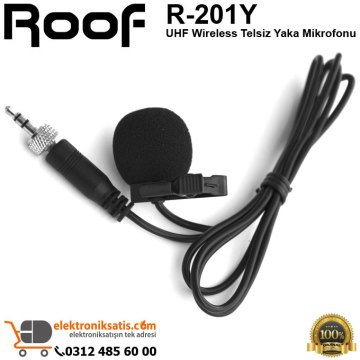 Roof R-201Y UHF Wireless Telsiz Yaka Mikrofonu