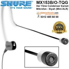 Shure MX153B/O-TQG Her Yöne Kondansatör Kafa Mikrofonu