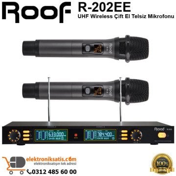 Roof R-202EE Wireless Çift El Telsiz Mikrofon