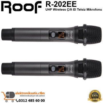 Roof R-202EE Wireless Çift El Telsiz Mikrofon