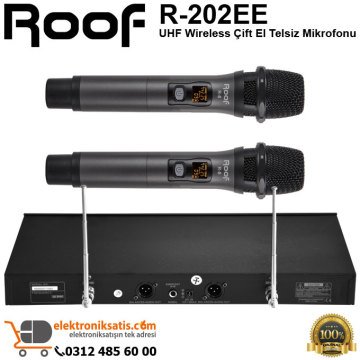 Roof R-202EE Wireless Çift El Telsiz Mikrofon