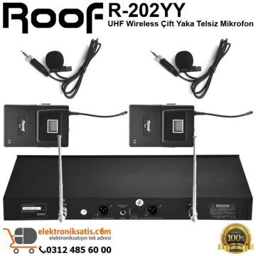 Roof R-202YY Wireless Çift Yaka Telsiz Mikrofon