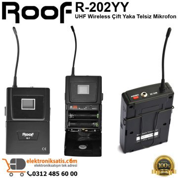Roof R-202YY Wireless Çift Yaka Telsiz Mikrofon