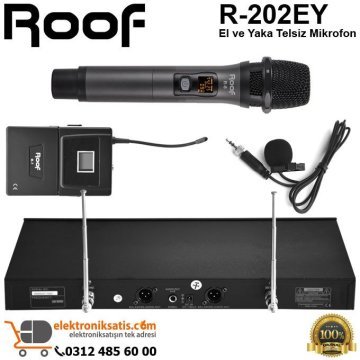 Roof R-202EY El ve Yaka Telsiz Mikrofon