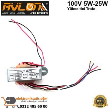 100V 5W-25W Yükseltici Trafo