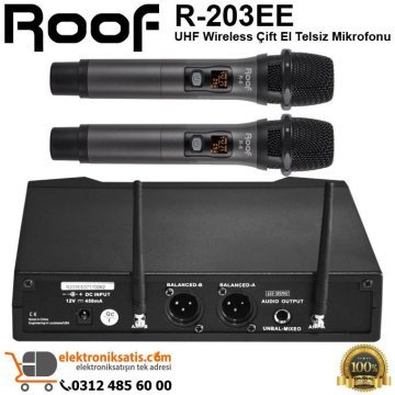Roof R-203EE Wireless Çift El Telsiz Mikrofon