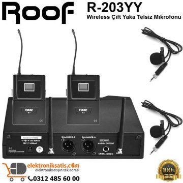 Roof R-203YY Wireless Çift Yaka Mikrofon