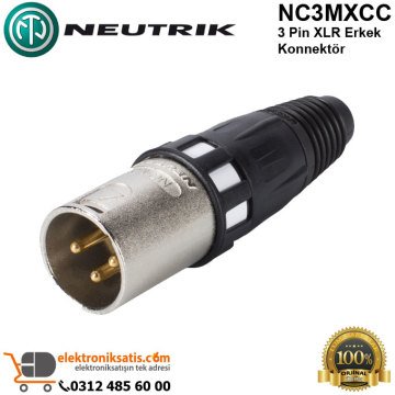 Neutrik NC3MXCC 3 Pin XLR Erkek Konnektör