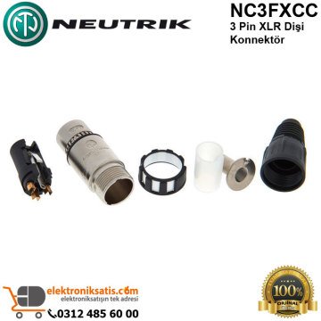 Neutrik NC3FXCC 3 Pin XLR Dişi Konnektör