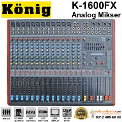 KÖNİG K-1600 FX Analog Ses Mikseri